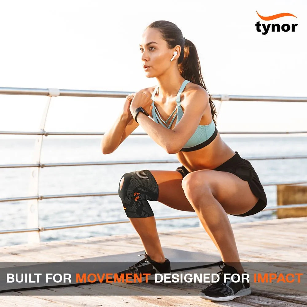 Genouillère de Compression Aérée à Rotule Ouverte